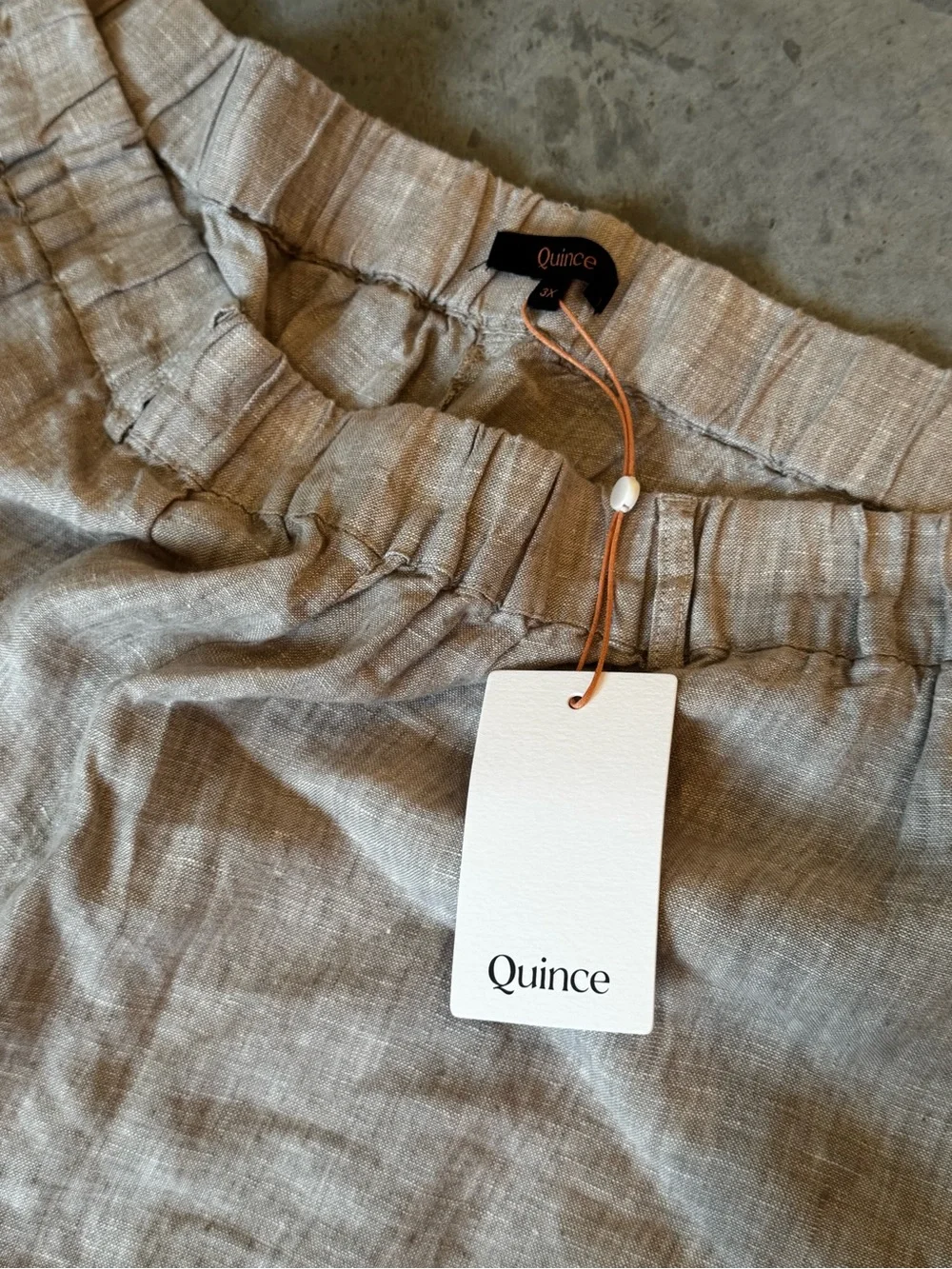 NWT Quince Cropped 100% European Linen Pants in Light Beige Size 3X